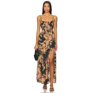 L Space Women's Through Thick And Thorns Floral Sandra Maxi Dress Large NWOT